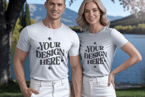 Couple Valentine's Day T-shirt Mockup 22 Review