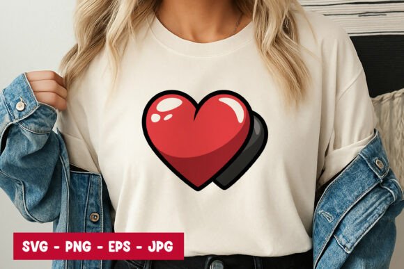 Glossy Red Heart Graphics: A Freebie for Crafters