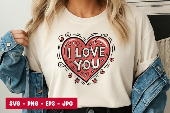 I Love You Heart Typography: Graphics Freebies Review
