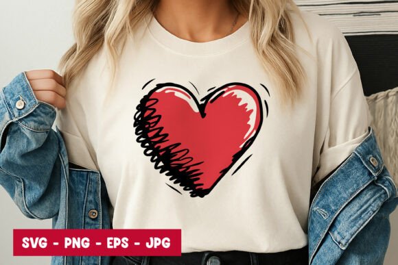 Rough Sketch Heart: Free Graphics for Crafters