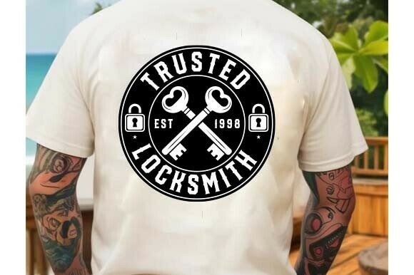 Trusted Locksmith Vintage Badge SVG: Freebies & Graphics