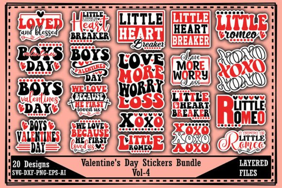 Valentine's Stickers Bundle Vol-4: A Designer's Take